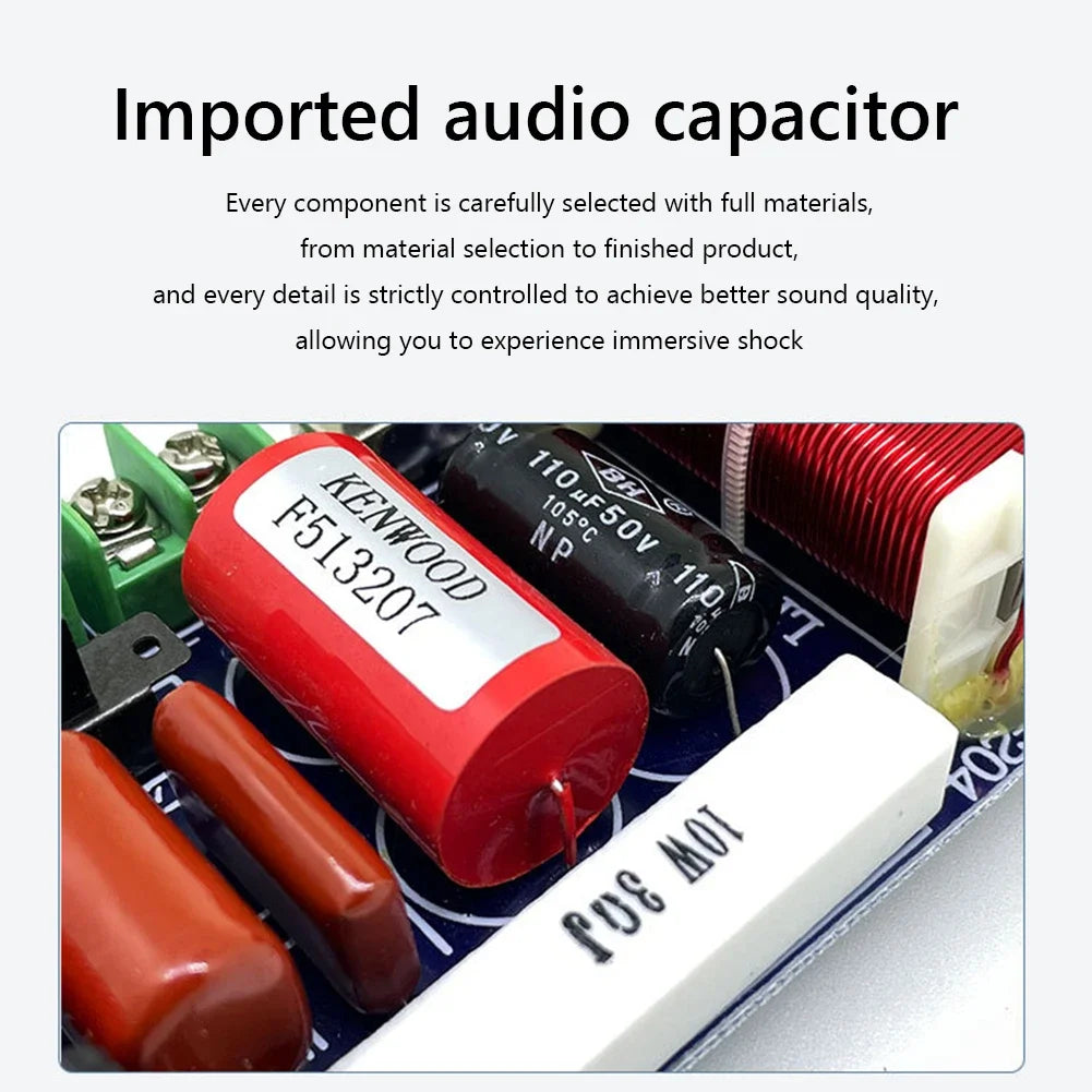 1-5pcs 2-Way 250W Speaker Crossover 2500-3000Hz Treble Medium Bass Filter Frequency Divider HiFi Stereo Audio Crossover Filter
