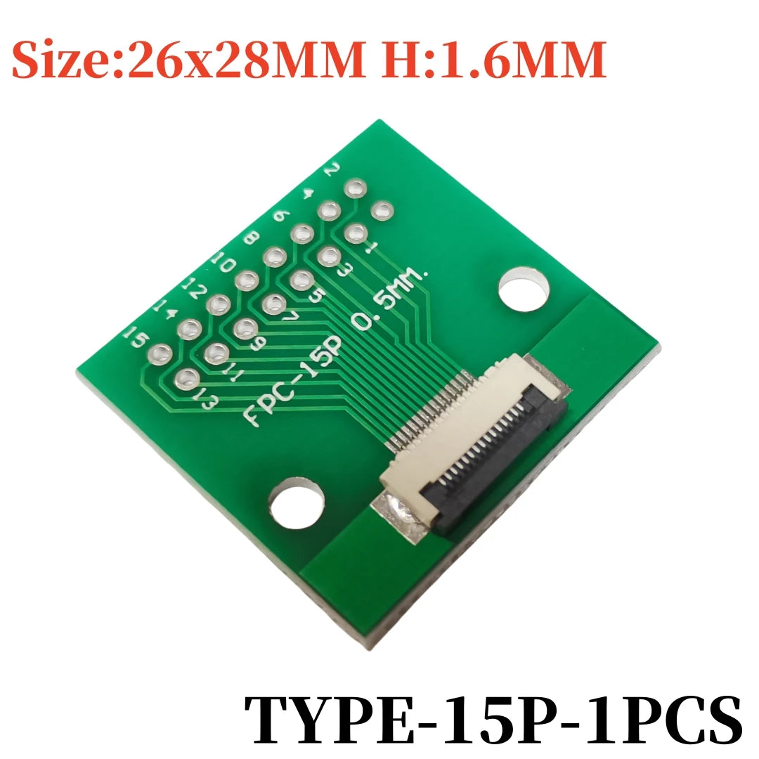 FPC FFC Flexible Cable Adapter Board 0.5mm Pitch Connector SMT to 2.54mm 4P/6P/8P/10P/12P/14P/15P/16P/18P/20P/22P/24P/26P/30P