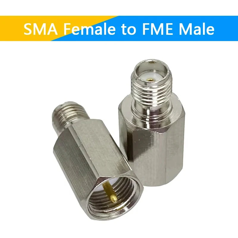 1-10PCS SMA To FME Male Female Straight Connector SMA TNC BNC UHF F FME Male Female To FME Male Female Coaxial RF Adapters Brass