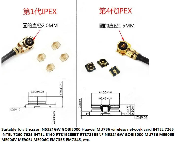 5PCS-2Pcs SMA / RP-SMA Female to IPX1 IPX3 IPX4 IPX5 IPX RF Plug Pigtail Cable for WIFI Board Antenna