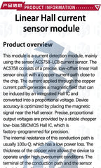 1PCS~5PCS ACS758 ACS758LCB-050B-PFF-T linear current sensor Hall current module ACS758LCB-100B-PFF-T