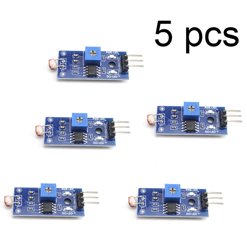 5516 Photoresistor Sensor Module with LM393 Comparator, Digital Light Switch Output for Arduino ESP32 DIY Projects (1/5Pcs)