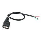 30cm Power Supply Cable 2 Pin USB 2.0 A Female Male 4 Pin Wire Jack Charger Charging Cord Extension Connector DIY 5V Line