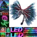 2026 50pcs WS2811 2811 IC RGB Full Color 12mm Pixels Digital Addressable 5V Dream Color LED Pixels Module IP68 Waterproof Light