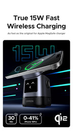 UGREEN UNO Qi2 15W Magnetic Wireless Charger Charging Stand With Cable  For iPhone 16 17 Pro Max For MagSafe Fast Charger