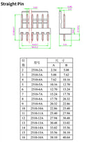 100PCS KF2510 Connector 2.54mm Pitch 2P-10Pin Straight/Curved Male Female Socket Housing Plug Pin Header Crimp Terminals