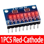 BS 3-24V 8 Bit Blue/Red Common anode/cathode LED indicator Module Breadboard kit Board for MCU ARM 3d printer for UNO MEGA2560