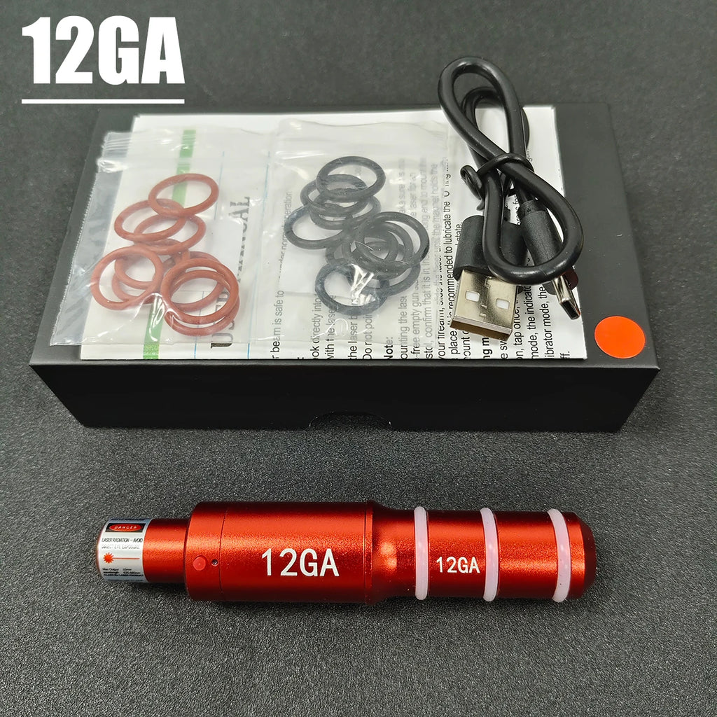 Tactical Dual-purpose Magnetic Suction 22LR 9mm 7.62x39 12GA Laser Training Bullet Red Dot Bore Sight Laser Dry Fire Snap Caps