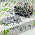 Hot Sale WAGO 2201‑1401 DIN Rail Mount Terminal Block 0.25‑2.5mm² Cage Clamp Connector