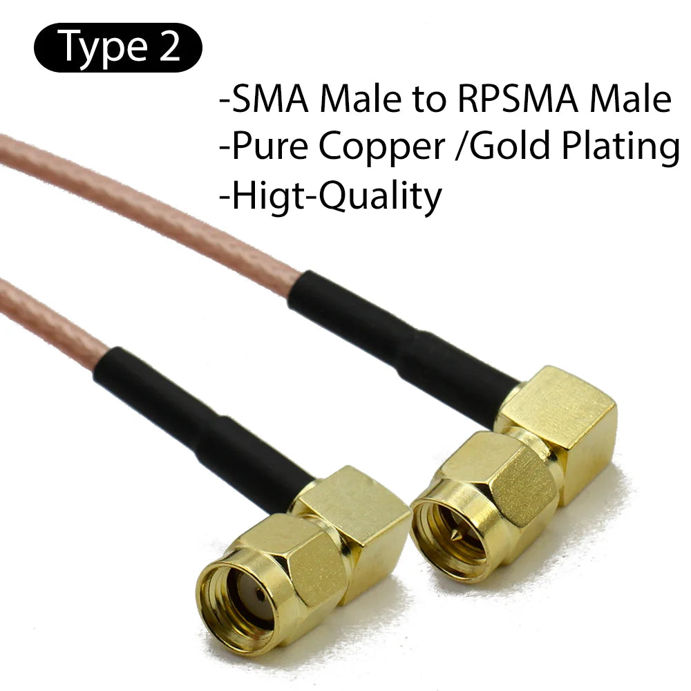 RG316 SMA to SMA Male Female Right Angle RF Coaxial Extension Cable Pigtail for WiFi 3G 4G GSM Antenna