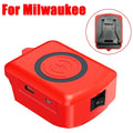 Fast Wireless Charger Adapter for Makita/Milwaukee/Dewalt 18V Battery - with Type C & USB Output, Wireless Phone Charger