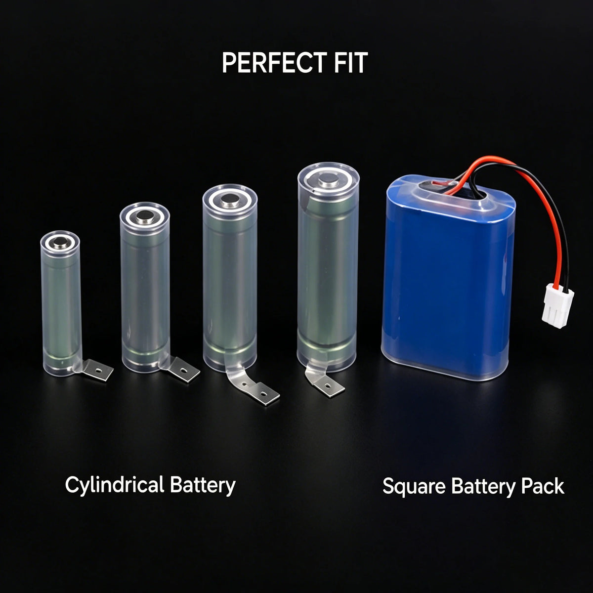 Clear PVC Of 18650 Battery Packs Heat Shrink Tube  30-300mmWidth,  Insulated Protection Film Wrap lithium Case  Sleeve