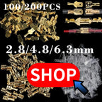 25 50sets 4.0mm bullet Crimp terminal car electrical wire connector diameter Female+Male+sheath Case Cold press terminal 1in2out