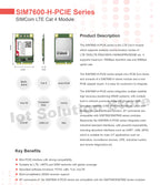 SIMCom SIM7600G-H MiniPCIe Global Region/Operator 150Mbps/50Mbps Cat.4 GNSS LTE 4G Module SIM7600 SIM7600GH SIM7600G H Mini PCIe