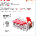 Mini Fast Wire Connector Terminal 25/50/100 PCS Set Compact Plug-in Home Wiring 0.08-4.0mm Universal Cabler for Electronics