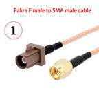 1PC Fakra F Male Female Brown Color To SMA Plug Jack Pigtail Cable Adapter RG316 15cm /30cm/50cm/100cm Wholesale NEW