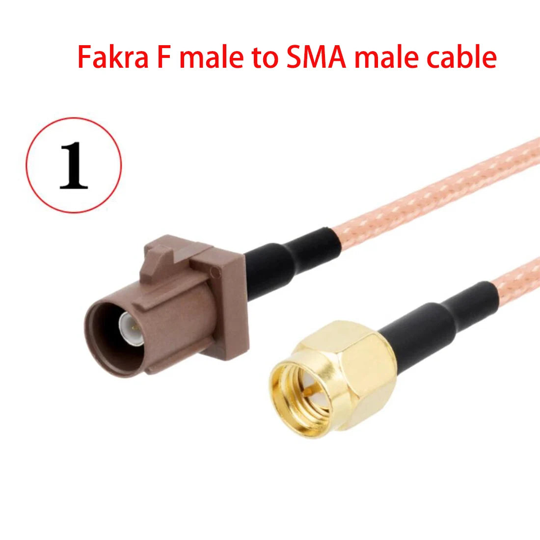 1PC Fakra F Male Female Brown Color To SMA Plug Jack Pigtail Cable Adapter RG316 15cm /30cm/50cm/100cm Wholesale NEW