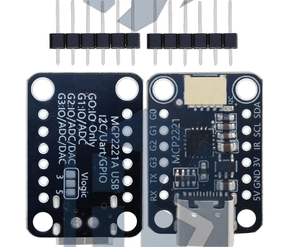 MCP2221A Breakout Board Type-C USB Interface STEMMA QT Qwiic Signal Acquisition Measurement Module for Arduino DIY