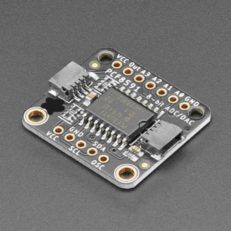 PCF8591 Quad 8-bit ADC & DAC Module, 4-Channel Analog to Digital Digital to Analog Converter, STEMMA QT / Qwiic I2C Interface