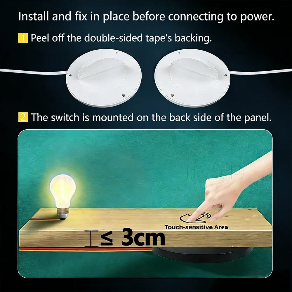 110V 220V 400W Hidden Wooden Touch High-Power 400W Controller for Cabinet, Nightstand, and LED Strip Lights Touch Switch Sensor