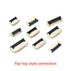 5pcs/10pcs FPC FFC socket Connector 0.5mm 1mm Pitch Flat Cable Flip bottom connection 4/5/6/8/10/12/14/16/20/22/24/30/34/40/50P