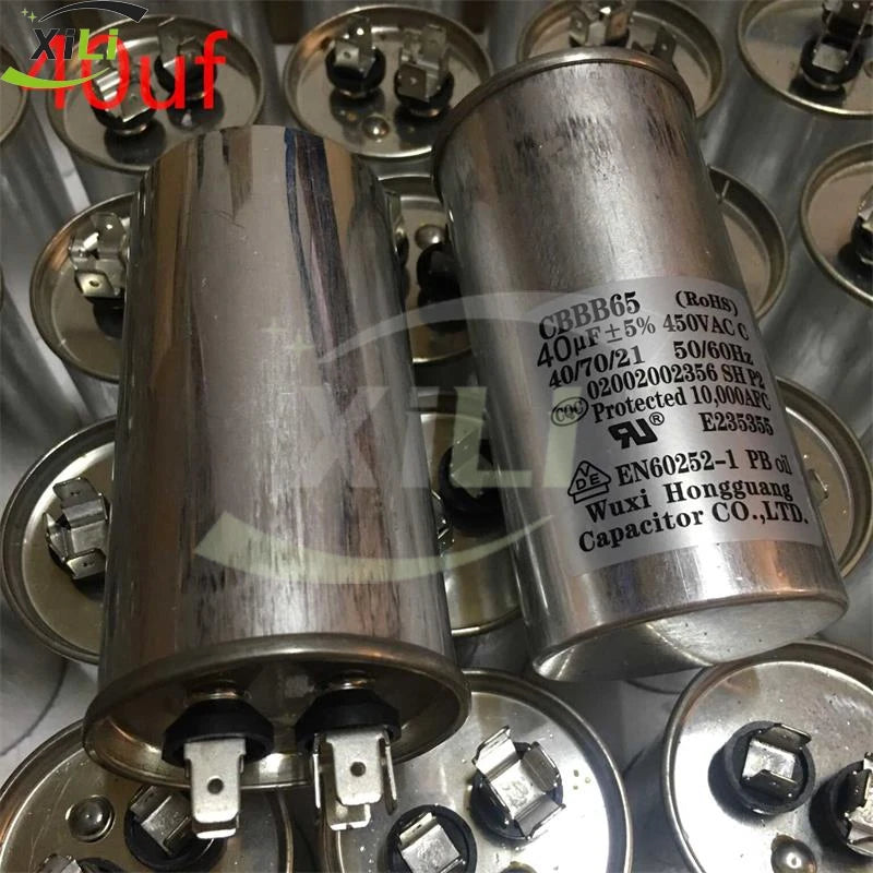1PCS CBB65 RoHS 25UF 30UF 40UF 50UF 450VAC Air Conditioning Compressor Oil Immersion Capacitor 450V25UF 450V30UF 450V40UF 450V50