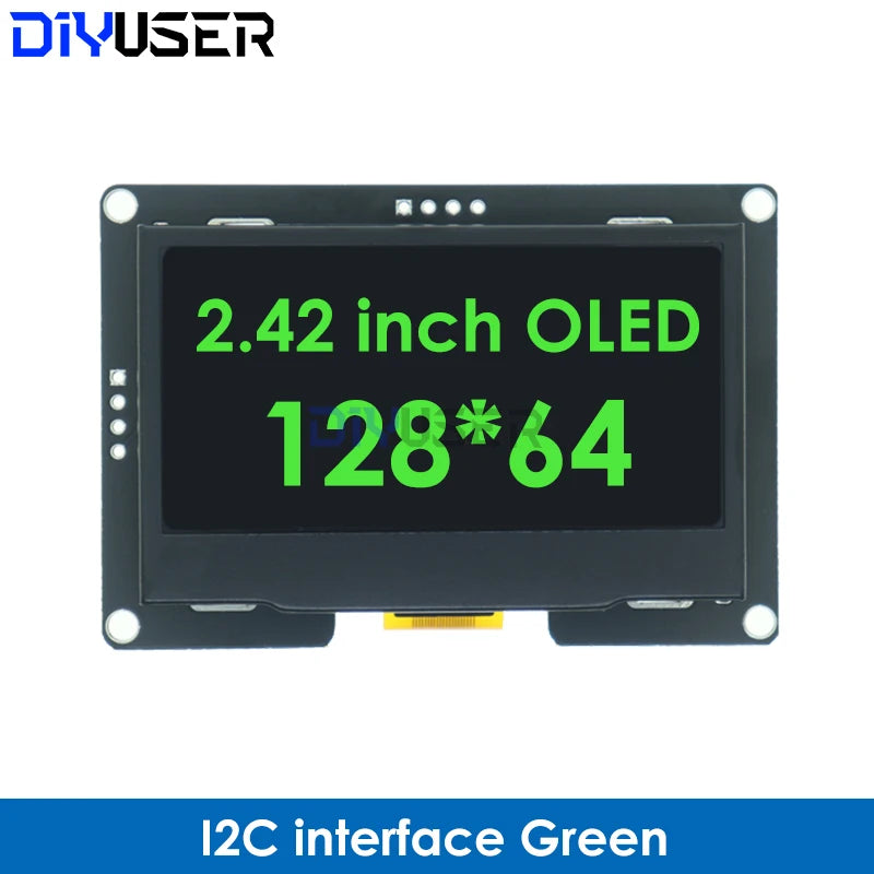 2.4" 2.42 Inch 128x64 OLED LCD Display Module SSD1309 12864 4 Pin IIC I2C SPI Serial Interface for C51