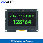 2.4" 2.42 Inch 128x64 OLED LCD Display Module SSD1309 12864 4 Pin IIC I2C SPI Serial Interface for C51