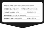Open Type 100A 150A 200A 300A 400A AC Current Transformer CT 38mm Current Transmitter
