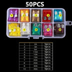 50/100/180Pcs Standard Car Fuses Assorted Kit, 60 Mini Blade Car Fuse +60 Standard Fuse Automotive +60 Micro Fuse