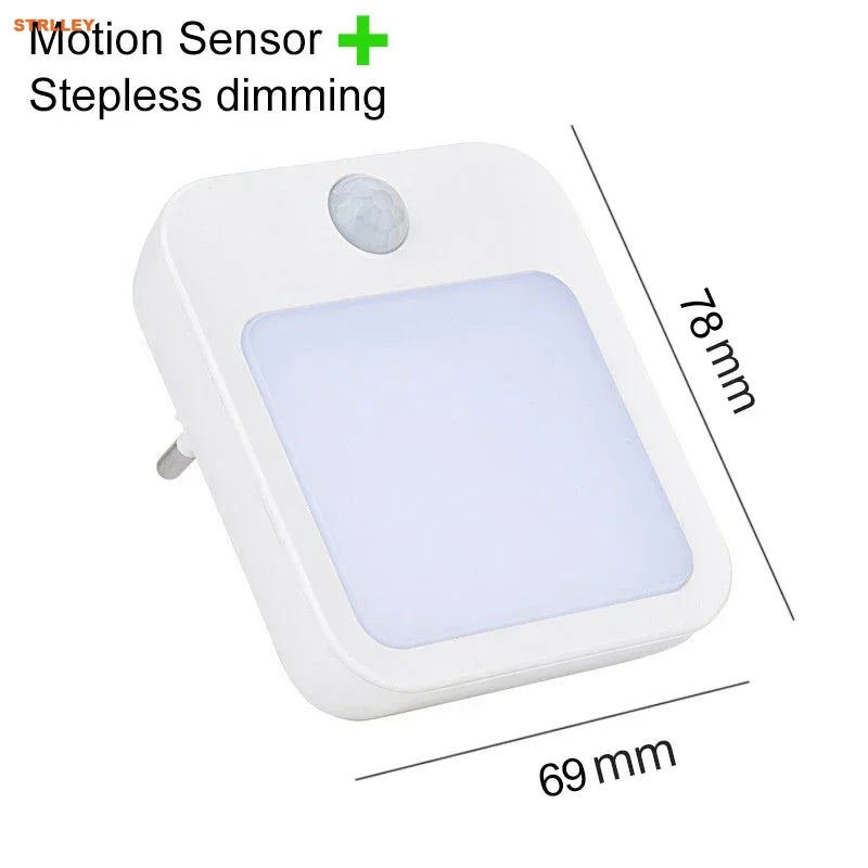 Night Light Motion Sensor LED Light Plug/Rechargeable Lamps Children'S Night Light Wireless Night Lamp for Bedside Table Bedroom