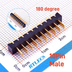 20Pcs Blade Male Battery Connector 2.5 MM Pitch 2 3 4 5 6 7 8 9 10 11 Position Right Angle Through Holes Straight PCB Header