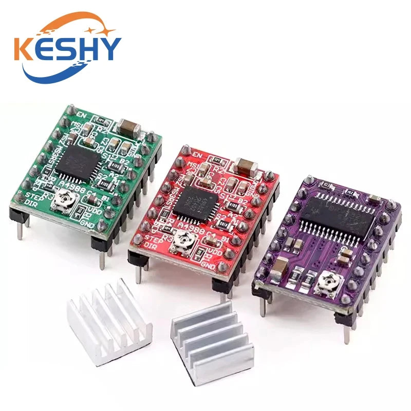 3D Printer Parts A4988 DRV8825 Stepper Motor Driver With Heat sink For SKR V1.3 1.4 GTR V1.0 RAMPS 1.4 1.6 MKS GEN V1.4 board