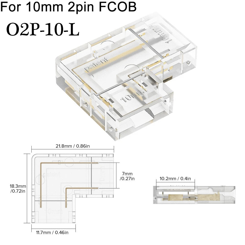 COB LED Wire Connector 5 8 10mm Connection Solderless Mini Buckle FCOB RGB CCT LED Strip Lights 2 3 4 Pin No Dark Area Connector