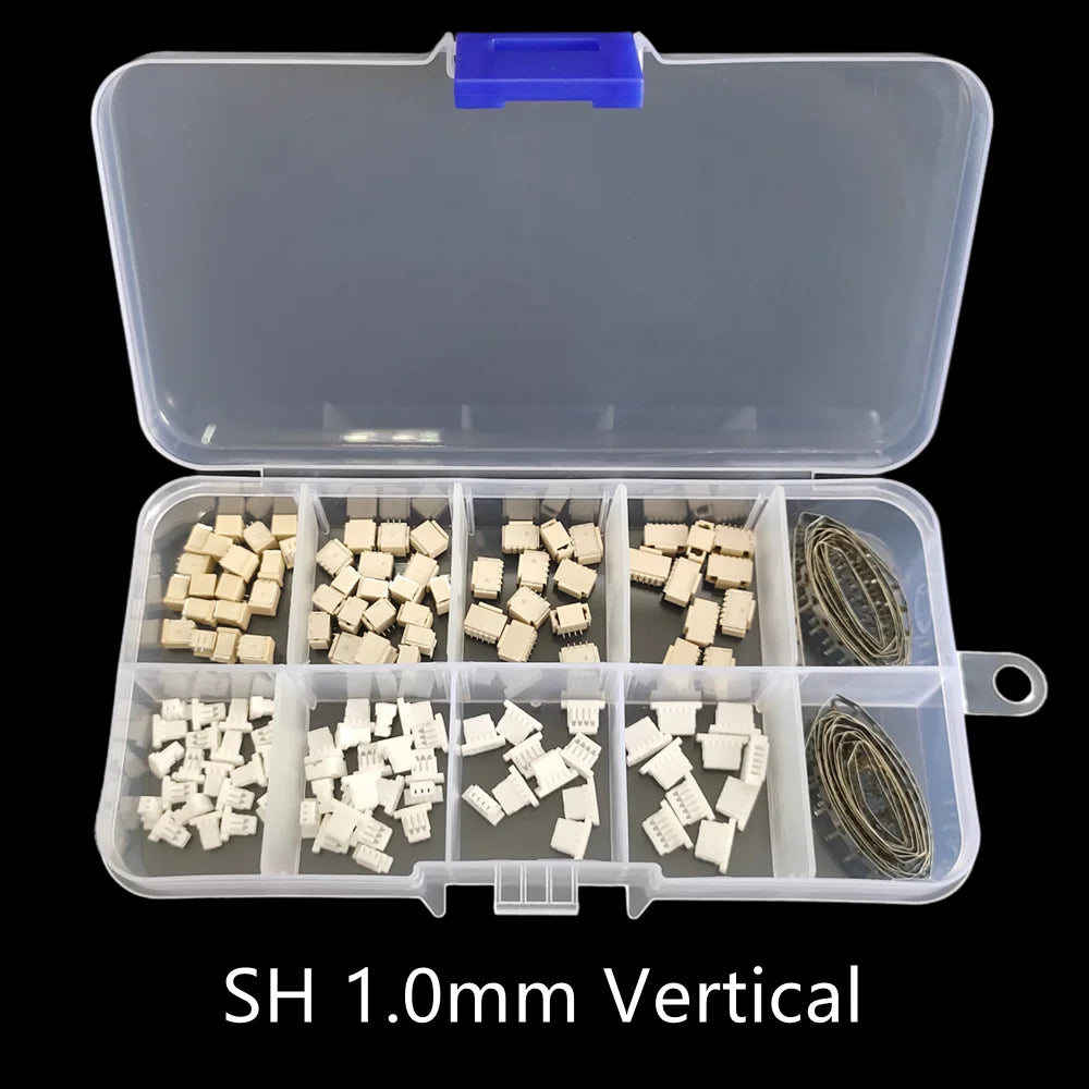 1Box JST1.25 SH1.0 ZH1.5 PH2.0 XH2.54 2/3/4/5P Male Plug Female Socket Horizontal Vertical Pin Header Housing Terminal Kit