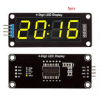 TM1637 0.56 inch Digital Tube Clock Module 4-Digit 7 Segments Double Dots LED Display for Arduino Red Blue Green Yellow White
