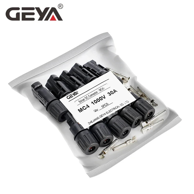 GEYA 5Pairs Solar Connector Male Female 30A 45A Solar Panel Branch Connectors for PV Cable 2.5/4/6mm2 1000VDC 15000VDC