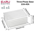 EARU 10A-200A New Single Phase Three Phase Solid State Relay Module Heat Sink SSR DA AA DD Aluminum Fins Radiator Din Rail Mount