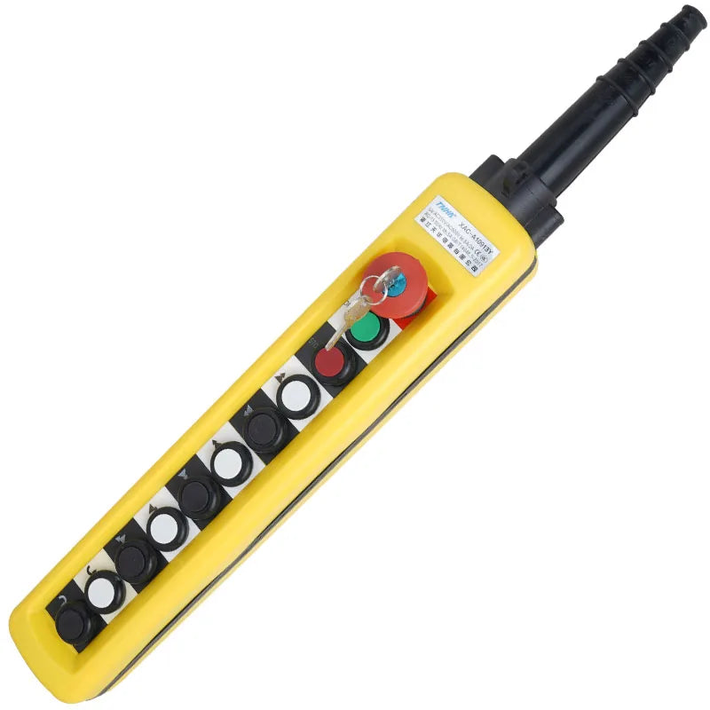 2/4/6/8 Pushbuttons Double Speed/Single speed Hoist Crane Pendant Control Stations With Emergency Stop For circuits XAC-A271