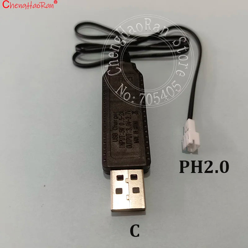 ChengHaoRan 1PC 3.7V/7.4V Lithium Battery Charging Cable With MX2.0 XH2.54 JST 2P 4P Interface For Toy Remote Control Car