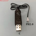ChengHaoRan 1PC 3.7V/7.4V Lithium Battery Charging Cable With MX2.0 XH2.54 JST 2P 4P Interface For Toy Remote Control Car