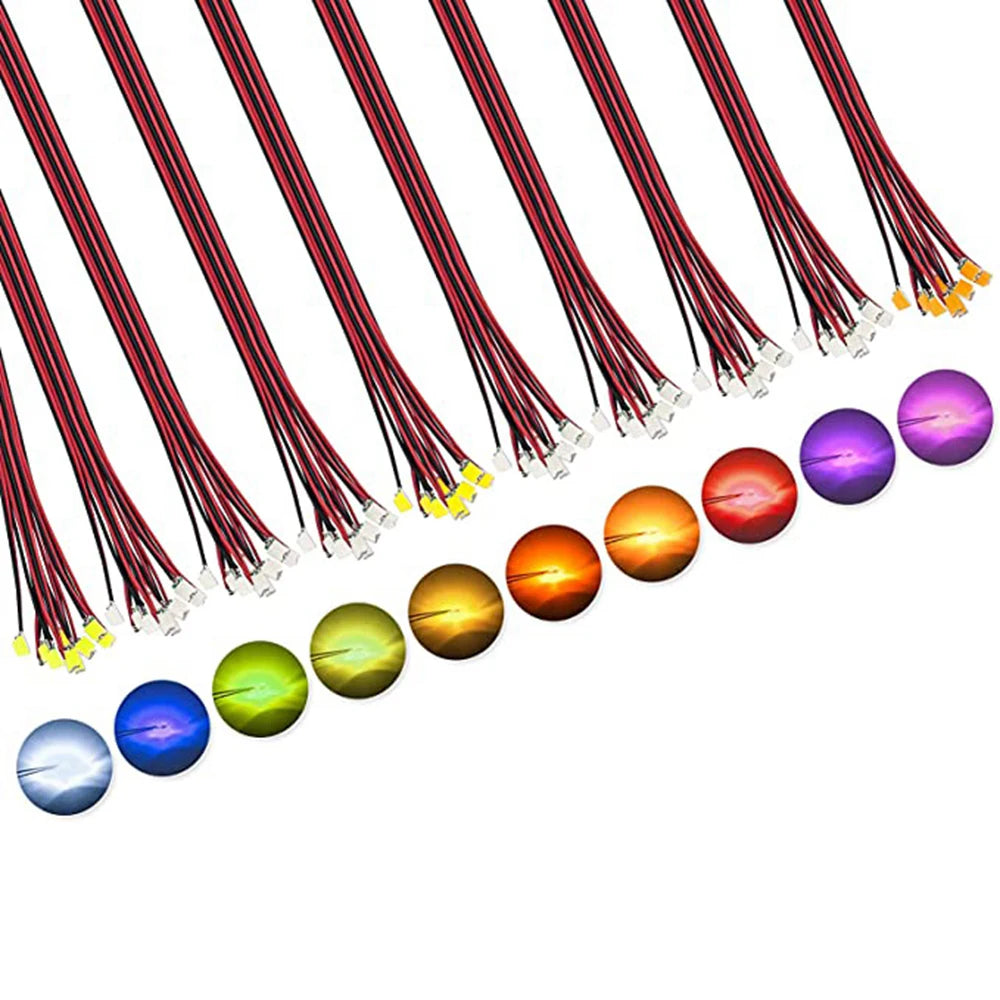 10Pcs 0402 0603 Led SMD Wire For Model Train HO N OO Scale Red Black Line Pre-soldered Micro Litz Diorama Railway 30cm 3V
