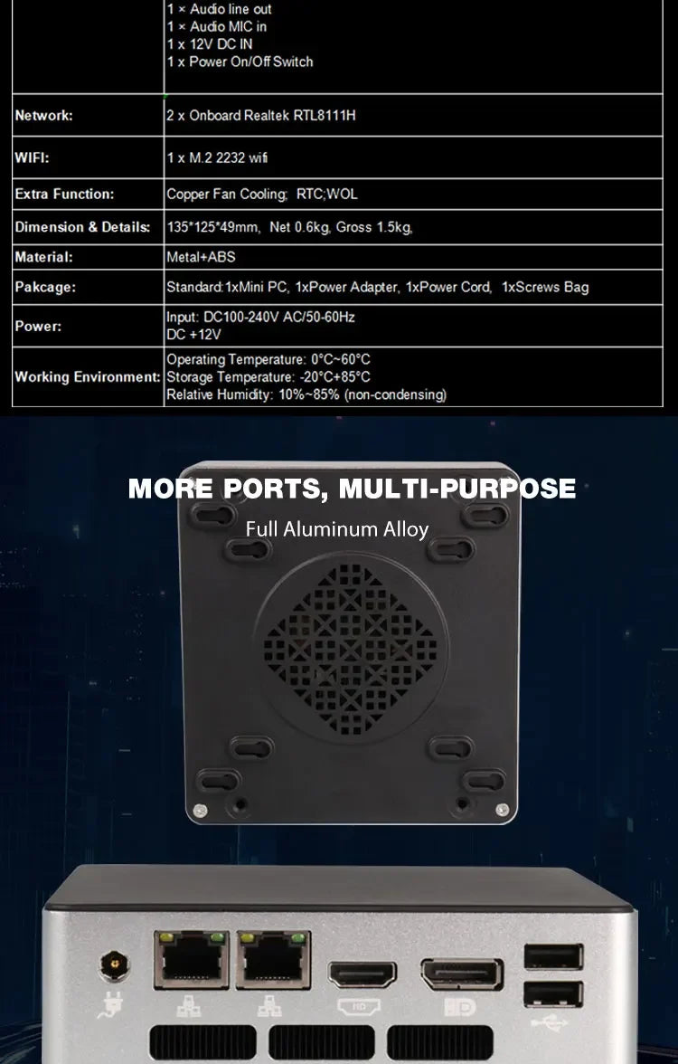 2026 Core I5 1340P 13th Gen Nuc Nano Small Micro PC Mini PC X86 2 Ethernet Lan Windows 10 11 Linux Ubuntu DDR5 Cheap Mini Pc