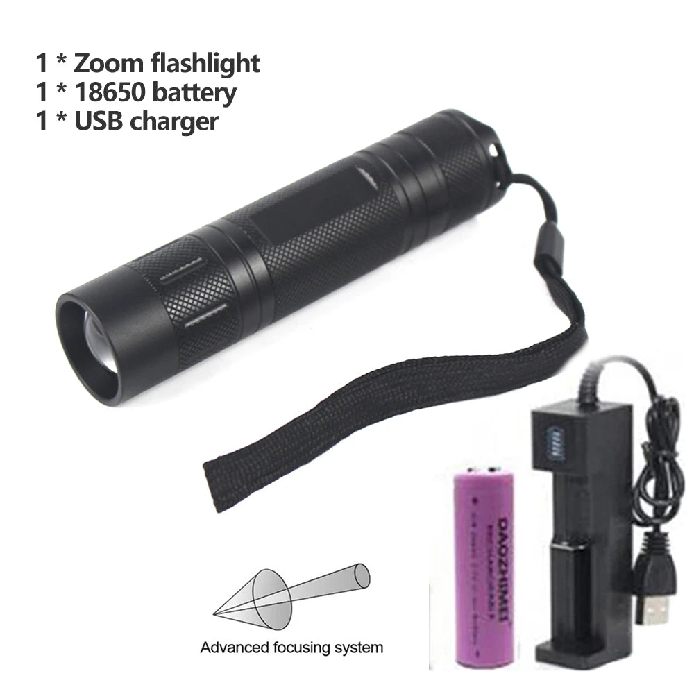 Rechargeable IR 940NM & 850NM LED Infrared Flashlight Zoomable Tactical Torch for Coyote Hog Predator Hunting Infrared Radiation