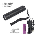 Rechargeable IR 940NM & 850NM LED Infrared Flashlight Zoomable Tactical Torch for Coyote Hog Predator Hunting Infrared Radiation