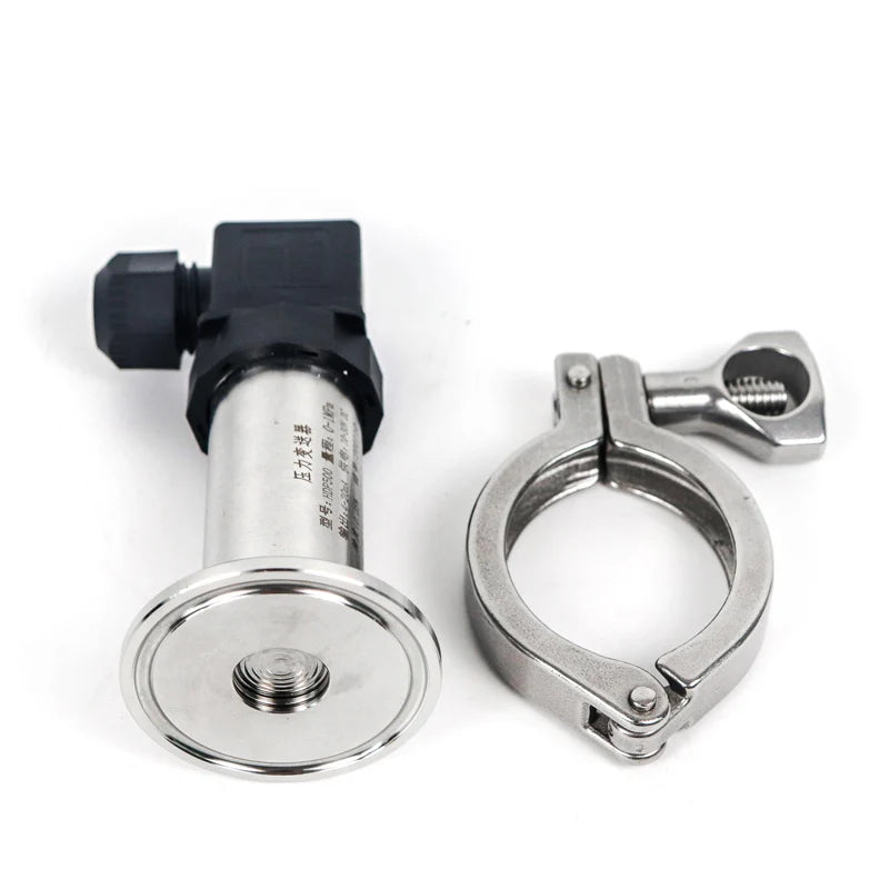 Food Industry Sanitary Diaphragm Pressure Transmitter Flat Film Quick Fit Anti-blocking Clamp 50.5mm Pressure Transducers