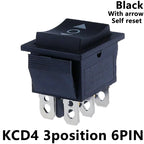 1PCS KCD4 Rocker Switch Power Switch ON-OFF-ON 3 Position 6 Electrical equipment With Light Switch 16A 250VAC/ 20A 125VA