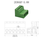 1Set 5.08MM Pluggable Terminal Blocks Connector KF2EDGKR 5.08 Butting Style 2/3/4/5/6/7/8/9/10 Pin Screw Terminal