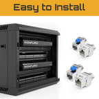 Hoolnx CAT8 CAT7 CAT6A CAT6 Tool less RJ45 Keystone Jack, Metal Zinc Alloy Self-locking Tool Free STP Shielded Module Coupler