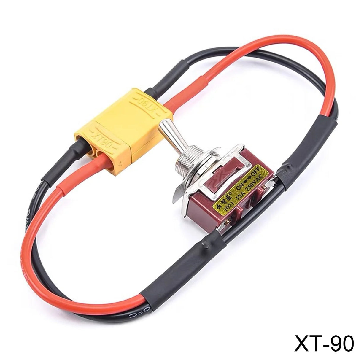 ZuruKin High Current RC Power Switch XT60 XT90 T Plug Toggle On Off Connector 15A 250V for RC Airplane Drone Car Battery ESC DIY